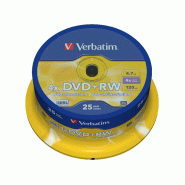 Verbatim DVD+RW Matt Silver 4,7 Go 25 pièce(s)_0