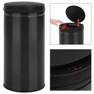 VidaXL Poubelle à Capteur Automatique 70 L Acier Au Carbone Noir - noir 322702 VidaXL Poubelle à Capteur Automatique 70 L Acier Au Carbone Noir - noir 322702