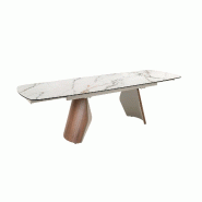 AC ANGEL CERDA Angel Cerdá Table de salle à manger extensible ovale 1193C Ø180 x 100 x 76 - blanc porcelaine 8435631045236
