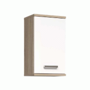 Armoire à suspendre Veris panneaux mélaminés Blanc / Chêne Sonoma 68,8 x 40,2 x 29 cm FORTE - multicolore Bois manufacturé VERH10Q34