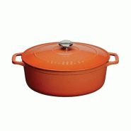 CHASSEUR cocotte en fonte ovale 29 cm chestnut PUC472999 - marron 3244334729993