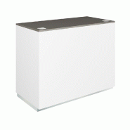 Comptoir Cage anthracite 1 tiroir 2 tablettes 120x60x93cm
