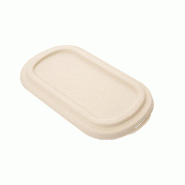 Couvercle bagasse naturelle pour barquette 36822/36823 24,1x13,6x1,4cm - par 500