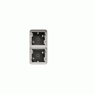 Cubyko boîte double verticale vide associable gris ip55