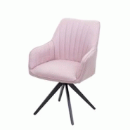 Décoshop26 - Chaise de salle à manger fauteuil de bureau en tissu rose en acier design rétro 04_0002279 - 3000266032699 Décoshop26 - Chaise de salle à manger fauteuil de bureau en tissu rose en acier design rétro 04_0002279 - 3000266032699
