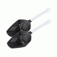 Ensemble de 2 Ecumoires Passoires Fackelmann Arcadalina 31 cm - noir plastique 3176239933246