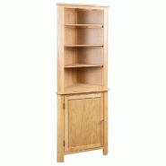 Helloshop26 - Armoire d'angle avec grand espace de rangement 59 x 36 x 180 cm style contemporain en chêne marron 02_0046310 - marron Bois manufactur�