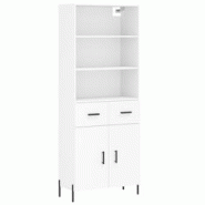 Helloshop26 - Buffet bahut commode armoire meuble de rangement organisateur cuisine salle de séjour salon haut 69,5 x 34 x 180 cm 02_0032647 - 300021
