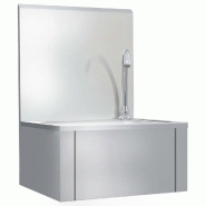 HELLOSHOP26 Lavabo de lavage des mains avec robinet et distributeur de savon lave-mains vasque à poser cuisine de cantine atelier 56 cm acier inoxyda