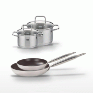 Lot Poêles 28/32 cm Elo Bistro Line & Faitouts 16/20 cm Elo Citrin - noir 3176239968729
