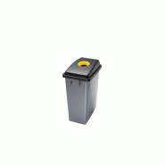 Office poubelle 60l ouverture ronde jaune