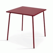Oviala Business Table de jardin carrée en métal pourpre 70cm - violet acier 113908 Oviala Business Table de jardin carrée en métal pourpre 70cm - violet acier 113908