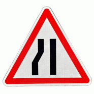 Panneau de danger A3B - Chaussée rétrécie par la gauche - WP Signalisation Panneau de danger A3B - Chaussée rétrécie par la gauche - WP Signalisation
