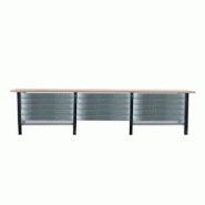 PROREGAL Etabli BUFFALO WOOD avec 15x Tiroir| HxLxP 86,5x300x75cm | Capacité de Charge 1000kg | Anthracite - noir métal PR_RS157-106 PROREGAL Etabli BUFFALO WOOD avec 15x Tiroir| HxLxP 86,5x300x75cm | Capacité de Charge 1000kg | Anthracite - noir métal PR_RS157-106