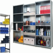 Rayonnage peint ou galvanisé à tablettes tôlées Epsilon