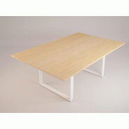 Table de réunion Aquis en bois mélaminé - Largeur 200 cm - Plusieurs finitions disponibles