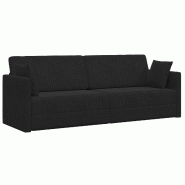 VidaXL Canapé-lit au sol 200cm Noir Velours Modèle Belvoriax - 4106730