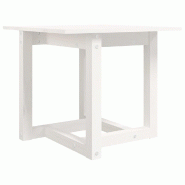 VidaXL Table basse Blanc 50x50x45 cm Bois massif de pin Modèle Soleil Upsilon Plus - 822173