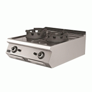 Climahosteleria Wok à gaz Table-top 2 brûleurs 2 x 18 kW 800x730x300h mm EMPPLS7WK020 Line 700 Istanbul - EMPPLS7WK020