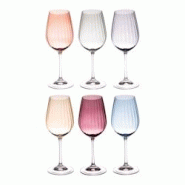Coffret de 6 verres à pied Lumen 35 cl - Multicolore Rond Cristallin Table Passion 6x6 cm - multicolore 3106233801463 Coffret de 6 verres à pied Lumen 35 cl - Multicolore Rond Cristallin Table Passion 6x6 cm - multicolore 3106233801463