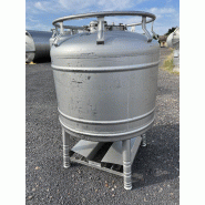 Container inox rond 1000 L - CON022 - IBC/GRV - Hauteur 1670 mm - Diamètre 1000 mm Container inox rond 1000 L - CON022 - IBC/GRV - Hauteur 1670 mm - Diamètre 1000 mm