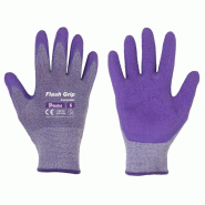 Gants de jardinage femme Flash Grip, en latex, taille 7/S, coloris lavande - 5907544435921