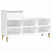 Helloshop26 - Armoire à chaussures de rangement moderne avec tiroir 102 x 36 x 60 cm en bois d'ingénierie blanc 02_0048444 - blanc Bois massif 30002