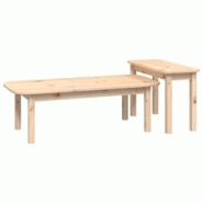 Helloshop26 - Ensemble de tables basses lot de 2 bois massif de pin marron 02_0042133 - 3000213667950 Helloshop26 - Ensemble de tables basses lot de 2 bois massif de pin marron 02_0042133 - 3000213667950
