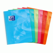Oxford Lot de 5 Cahier Lagoon rel. Intégrale 17x22, 160p./80 feuilles 90g/m², Séyès, coloris assortis (6) - 3020120096551