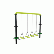 Pont trapèze en acier galvanisé thermolaqué pour parcours sportifs extérieurs Pont trapèze en acier galvanisé thermolaqué pour parcours sportifs extérieurs