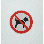 Picto adhésif Interdit aux chiens - Diam. 210mm