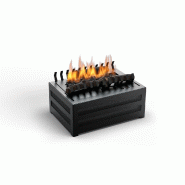 Planika - Brûleur à Bioéthanol Senso Basket BEV Sans Conduit de Cheminée, Télécommande, Flamme Réelle, Acier - noir 5903802186611