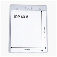 Porte-badge 88x103mm - Référence : IDP40V - Pochette souple en vinyle cristal