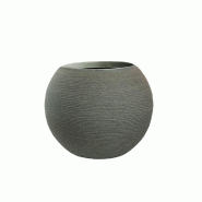 Vase En Résine Pour Plantes D'Intérieur Et D'Extérieur, Design Sphère Ronde D.40X33H Botticelli Vert - vert plastique 8056157808985