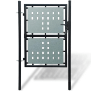 Vidaxl portail simple de clôture noir 100x250 cm 141689