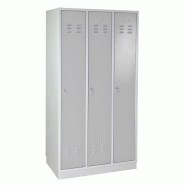 Armoire vestiaire 3 portes gris clair - 890 x 500 x 1775 mm Armoire vestiaire 3 portes gris clair - 890 x 500 x 1775 mm