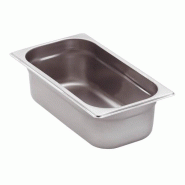 Bac GN 1/3 inox - 325x176 mm - Acier inoxydable type 202 - Anti torsion 0,6 mm à 0,8 mm Bac GN 1/3 inox - 325x176 mm - Acier inoxydable type 202 - Anti torsion 0,6 mm à 0,8 mm