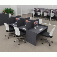 Bureau de call center version double 5 personnes avec poste pour superviseur. - Anthracite, 5 places