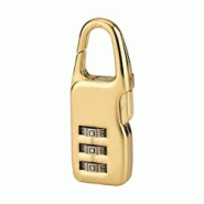 Cadenas à combinaison Swish, 3 chiffres, intérieur, anse acier, 21mm, doré - SP - doré 3150261011820 Cadenas à combinaison Swish, 3 chiffres, intérieur, anse acier, 21mm, doré - SP - doré 3150261011820