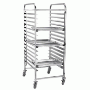 Chariot inox à 15 plateaux EN 60x40-écart des rails 80 mm