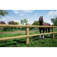 Clôture bois normandie pour chevaux - horse stop - 2 demi-lices, 1m30 - ref. Bt200-2