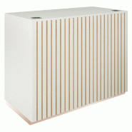 Comptoir Vertigo T03 MDF naturel et blanc avec tiroir 120x60x93cm