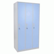Décoshop26 - Casier avec 3 compartiments avec serrure tôle d'acier laminé bleu 180x90x50 cm 04_0007272 - bleu 3000262036066 Décoshop26 - Casier avec 3 compartiments avec serrure tôle d'acier laminé bleu 180x90x50 cm 04_0007272 - bleu 3000262036066