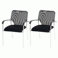Décoshop26 - Lot de 2 chaises visiteur chaise de conférence empilable en tissu/textile noir 04_0000279 - noir 3000252238982 Décoshop26 - Lot de 2 chaises visiteur chaise de conférence empilable en tissu/textile noir 04_0000279 - noir 3000252238982