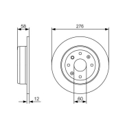 Disque de frein Bosch 0986479A56 - boîte de 2 disques - disque plein - montage arrière Disque de frein Bosch 0986479A56 - boîte de 2 disques - disque plein - montage arrière