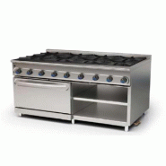 Gasfrit - Cuisinière à gaz à 8 brûleurs avec four à gaz et armoire 1655 x 900 x 850 mm 51,80 kw - m-1600 / 8he
