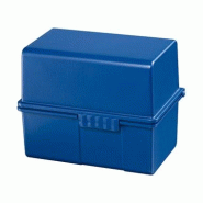 HAN Boîte à fiches DIN A7, avec couvercle, pour 300 fiches, coloris bleu - bleu papier 977-14