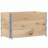 Helloshop26 - Jardinière bac lit surélevé plantes fleurs terrasse jardin 100 x 50 cm bois de pin massif marron 02_0037277 - marron métal 3000213829556