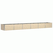 Helloshop26 - Jardinière moderne 480 x 80 x 45 cm pour intérieur extérieur design industriel en acier ivoire 02_0059152 - acier 3000240976452