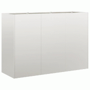 Helloshop26 - Jardinière moderne extérieure 120 x 40 x 80 cm grande capacité avec fond ouvert en acier inoxydable 02_0051508 - vert inox 3000236948807